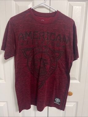 American Fighter Men's Maroon Heather Graphic Short-Sleeve Tee